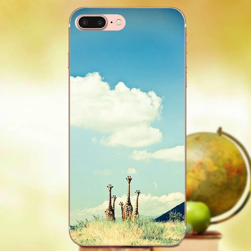 Три жирафы милые животные для Samsung Galaxy Note 2 3 4 5 8 9 S3 S4 S5 S6 S7 S8 S9 mini Edge Plus мягкий модный