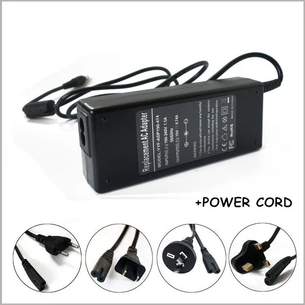 Зарядное устройство для ноутбука 19 в 8019 А 90 Вт|19v 4.74a|laptop ac adapter19v 4.74a 90w |