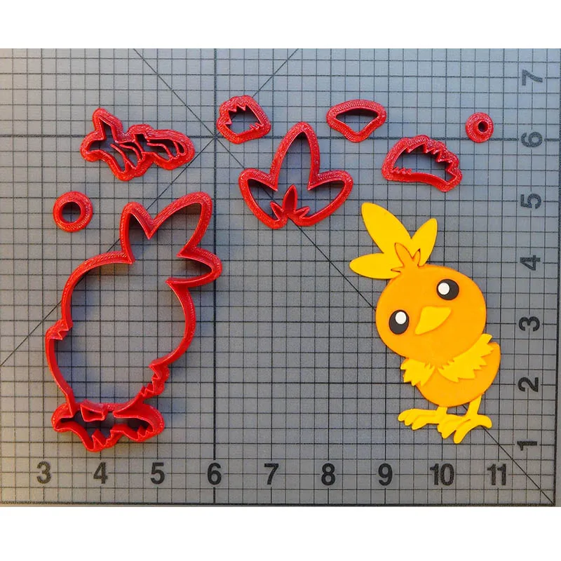 Pokemon серии Cookie Cutter Set Made 3D печатные помады форма для кекса Torchic карты Торт Dectoration