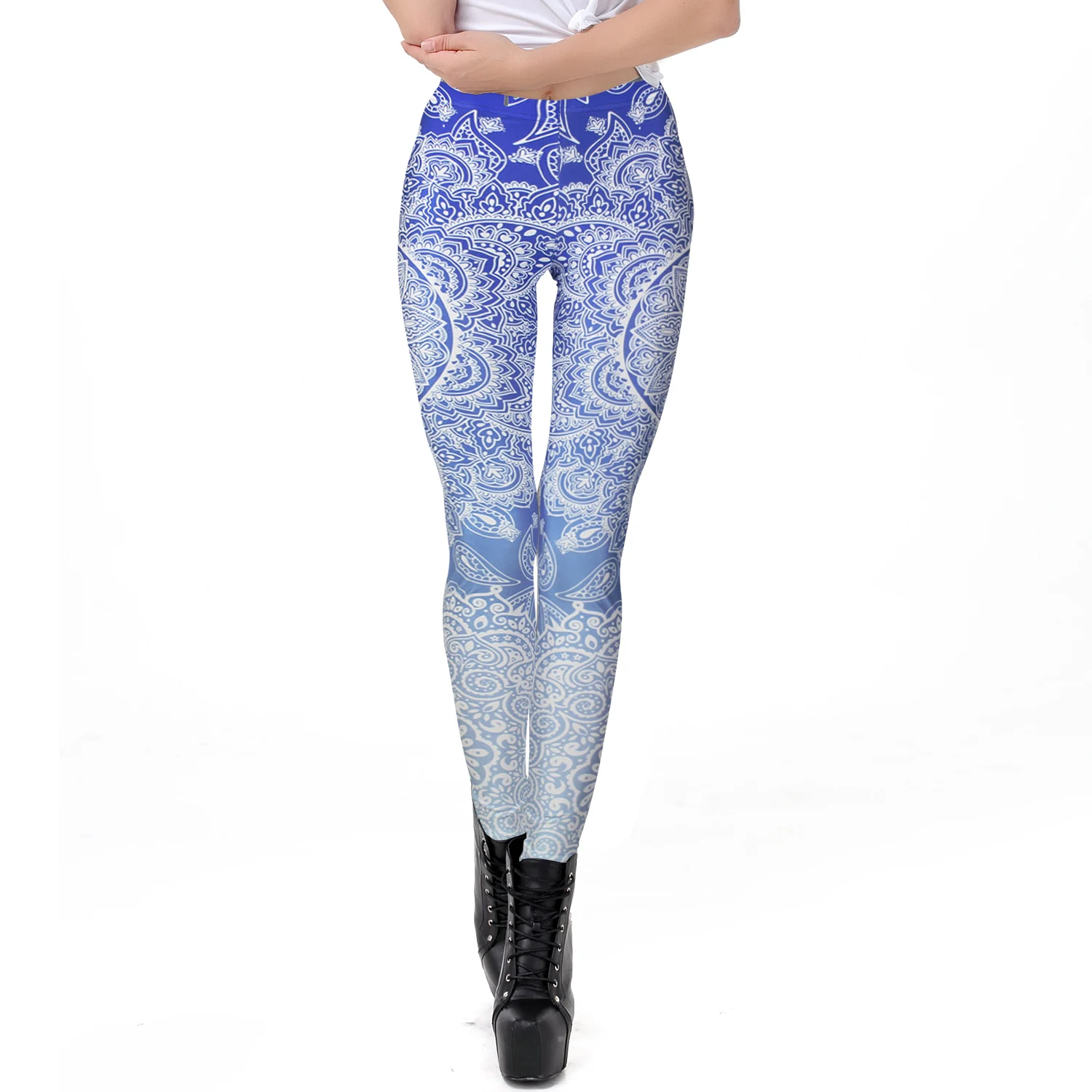 Женские леггинсы с принтом You're My Secret разноцветные Мандала модель 2019|sexy pants|fashion