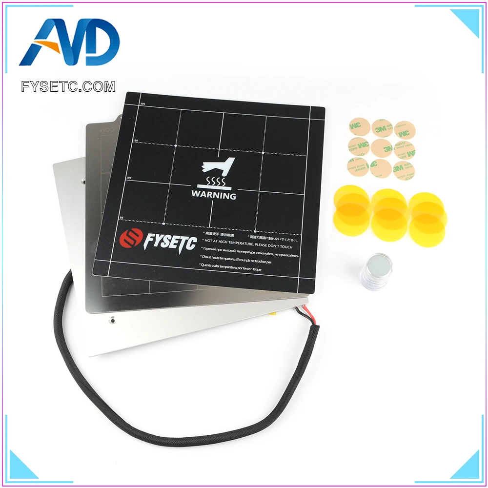 

235x235mm Heatbed Hot bed + Spring Steel Sheet + Magnet Becoming Magnetic Hot Bed Build Surface Plate For ENDER-3 /3s