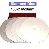 6 inch 150mm 16mm20mm arbor diamond coated flat lap disc wheel jewelry grinding polishing disc tool 80 3000 grit