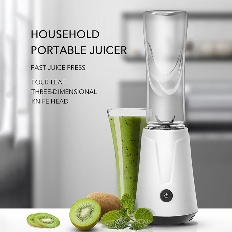 Портативная соковыжималка из нержавеющей стали 4 головки ножа 600 мл детский