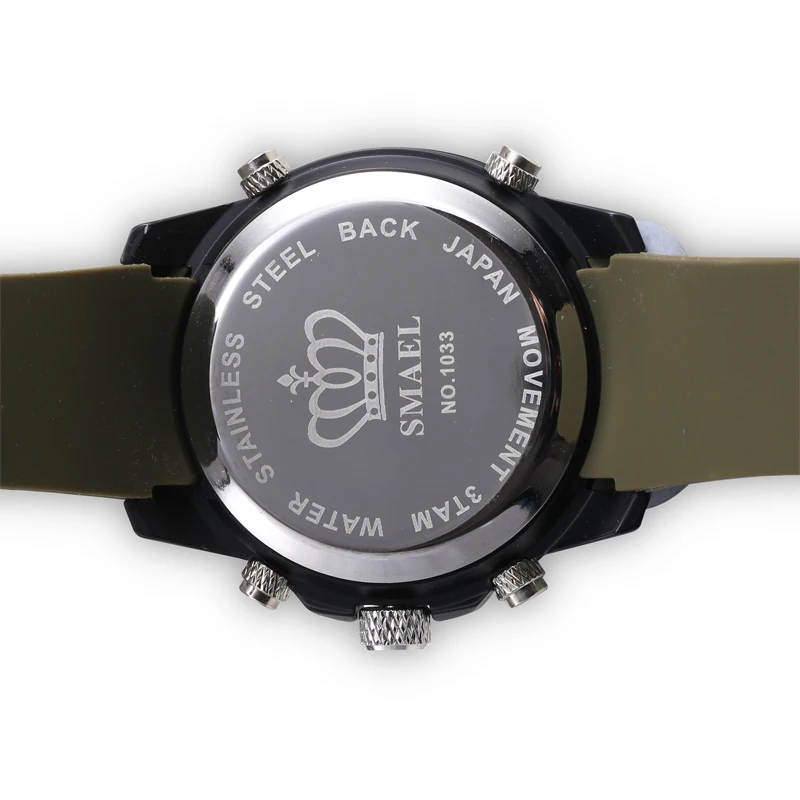 Мужские электронные часы со светодиодный Ной подсветкой и силиконовым