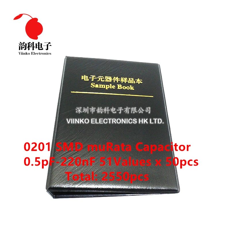 0201 Япония muRata GRM033 Серия SMD конденсатор Образец книга Ассорти Комплект 51valuesx50 шт. =