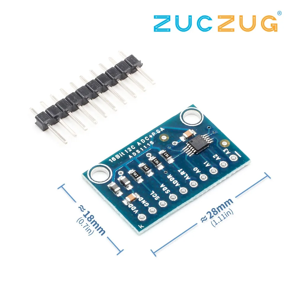 16 бит I2C ADS1115 модуль ADC 4 канала с усилителем Pro RPi 1 шт.|Интегральные схемы| |