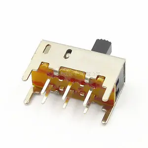 Вертикальный мини-переключатель DPDT 2P2T, 10 шт., ручка 5 мм, 2 положения, 6-контактный SS22H02G5