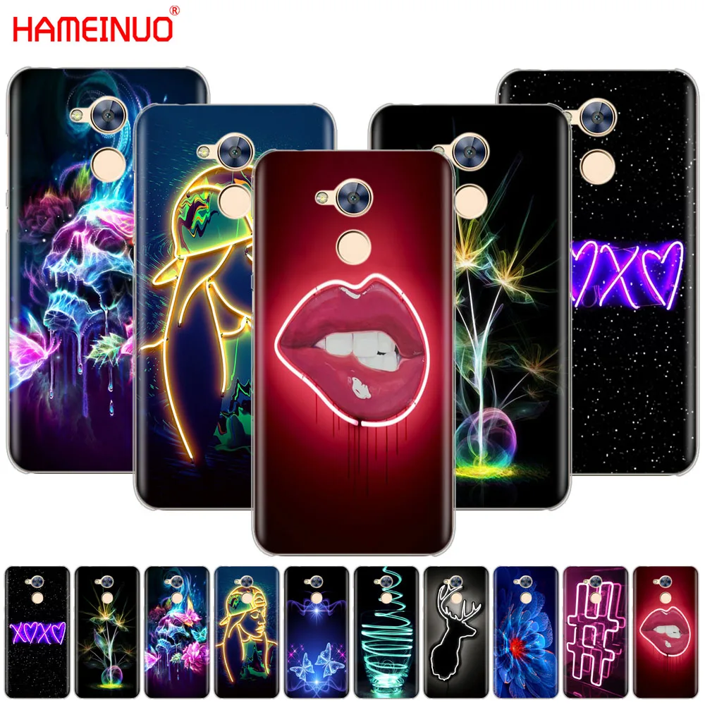 HAMEINUO чехол для телефона с неоновым рисунком Huawei Honor 10 V10 4A 5A 6A 7A 6C 6X 7X 8 9 LITE|Бамперы| |