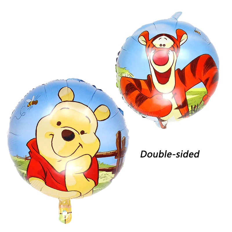 5pcs New 18inch round Winnie the Pooh baby shower Foil Balloons Cartoon Bear Aluminum Globos Birthday Party decor Supplies toys | Дом и сад