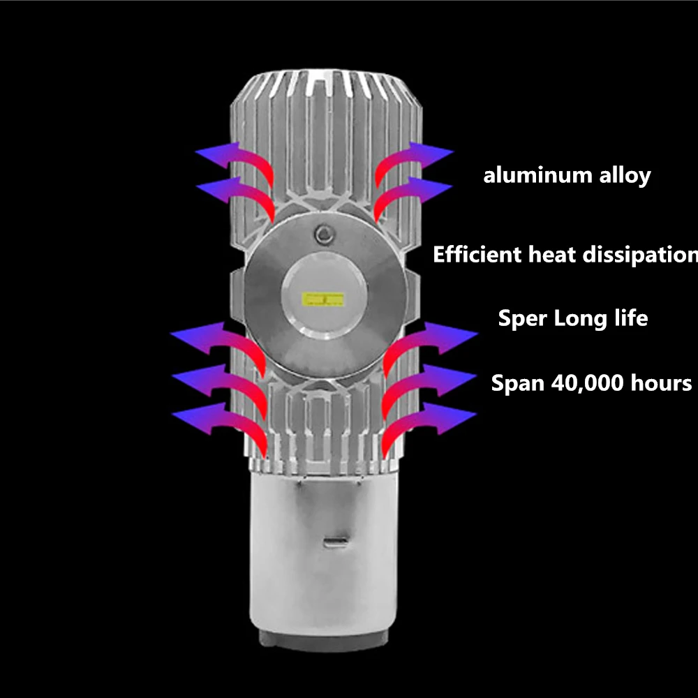 CJXMX H4 H6 светодиодный передняя фара мотоцикла 1600LM BA20D H/L лампы скутер вездеход