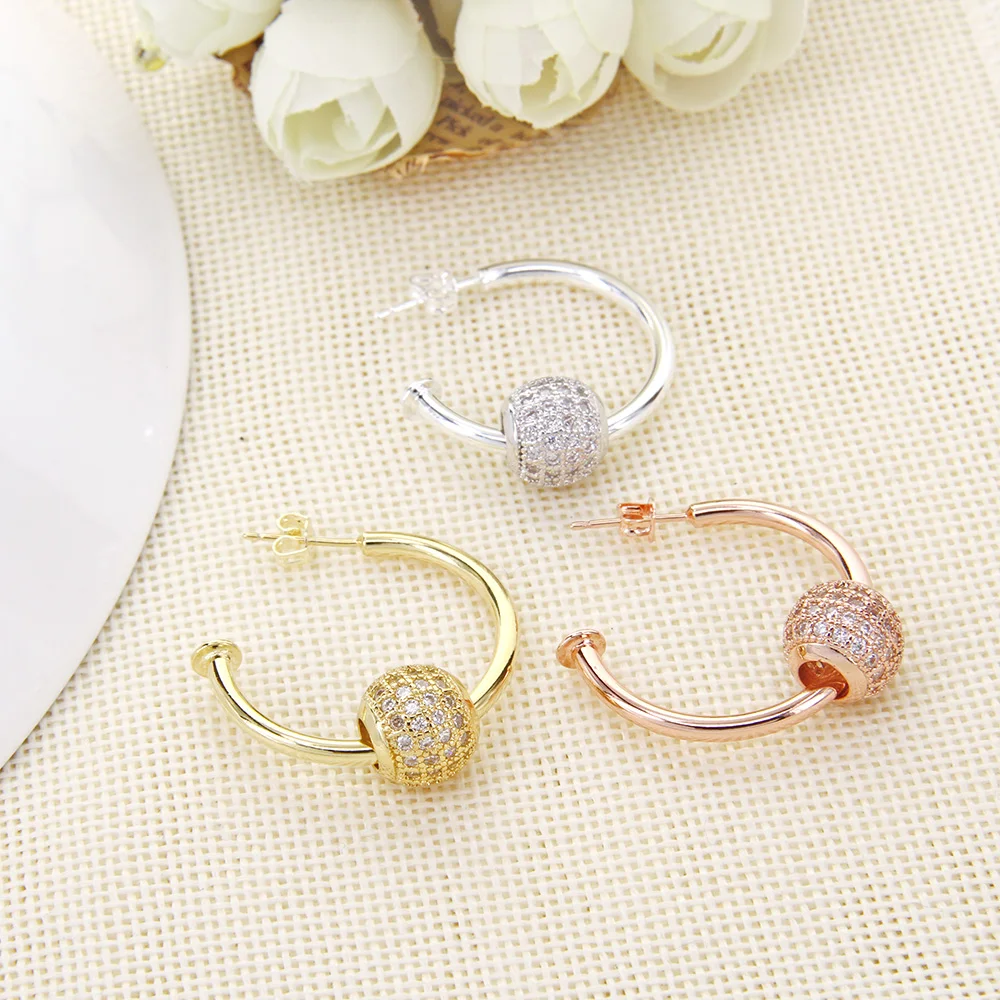 Томас и его уникальные простые креольские серьги Fit DIY бусина Европейский Glam Jewelry