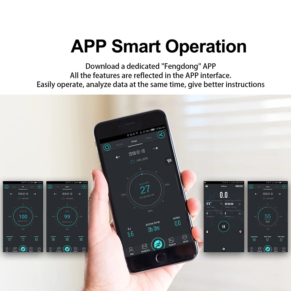 Смарт браслет с экраном пульсометр IP68 Водонепроницаемый фитнес трекер Bluetooth 4 0
