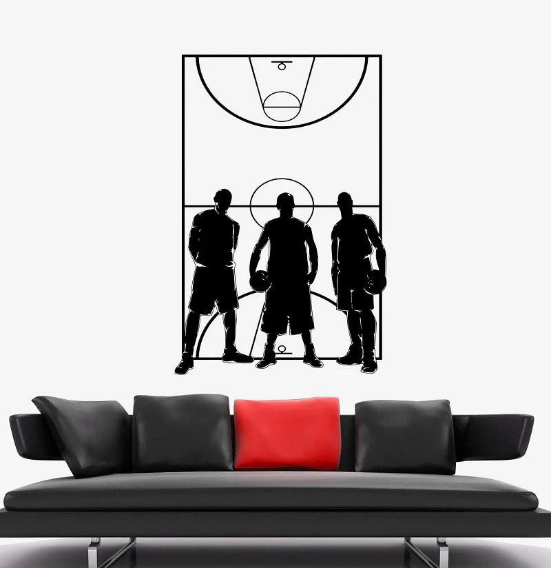 

Wall decals game sports basketball team athletes players vinyl stickers student bedroom wall decals boy room decoration LQ23