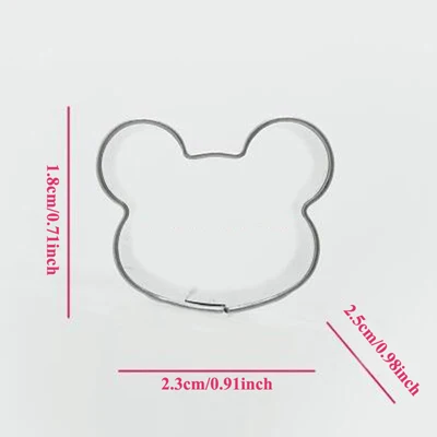 Bear Head 1 шт. patisserie репостерия Облако Цветок Дерево музыка Звезда Малый металлическая Форма Cookie Cutter помадка-украшение для торта инструмент печенье плесень - Цвет: Bear Head