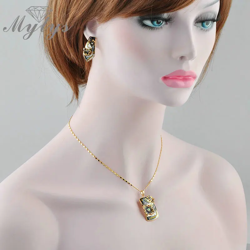 Винтажные эмалированные Серьги Mytys высокого качества в стиле ретро ожерелье