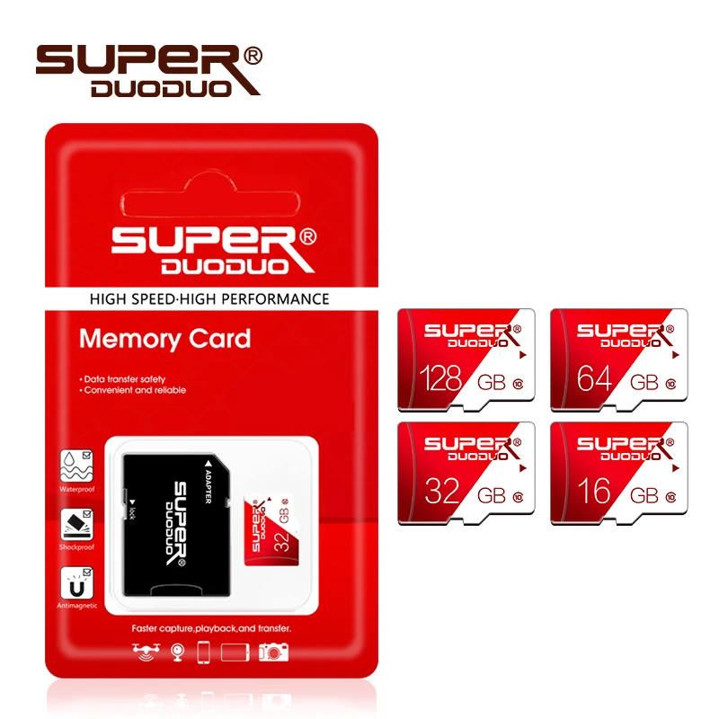 Хит продаж красная карта Micro SD 64 ГБ класс 10 UHS 3 памяти флэш память