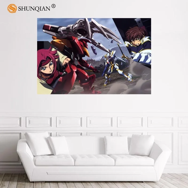 Красивый кодовый постер Geass атласный на заказ ткань с принтом настенный печать из