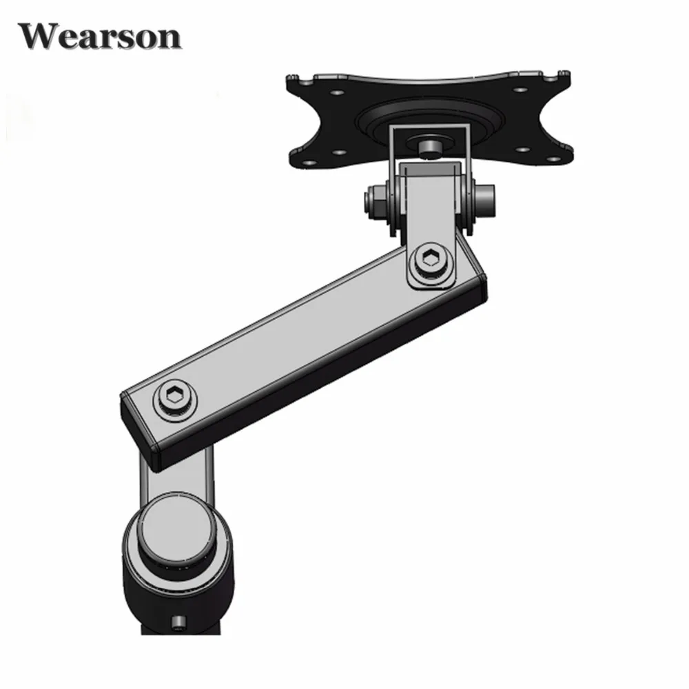 Wearson одиночный ЖК-монитор настольная подставка 60 см регулируемая высота наклона 360 Поворотная утолщенная сталь VESA 100x100 мм подходит для 2"-42"
