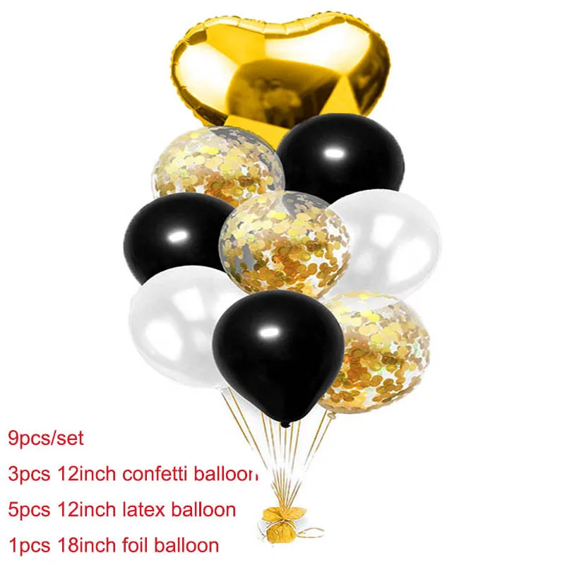 Balloon Birthday Deco Wedding Favors Party Black Gold Ballon Babyshower Helium Balloons Decorations Kids Balls | Дом и сад