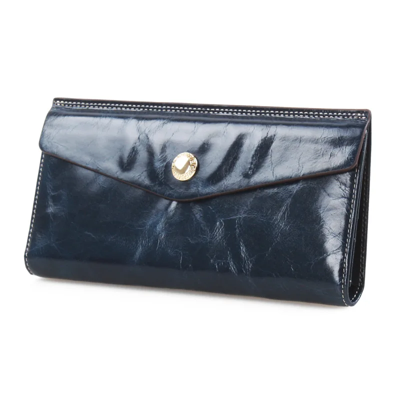 Женский кошелек из натуральной кожи Дамский бумажник с кармашком для денег