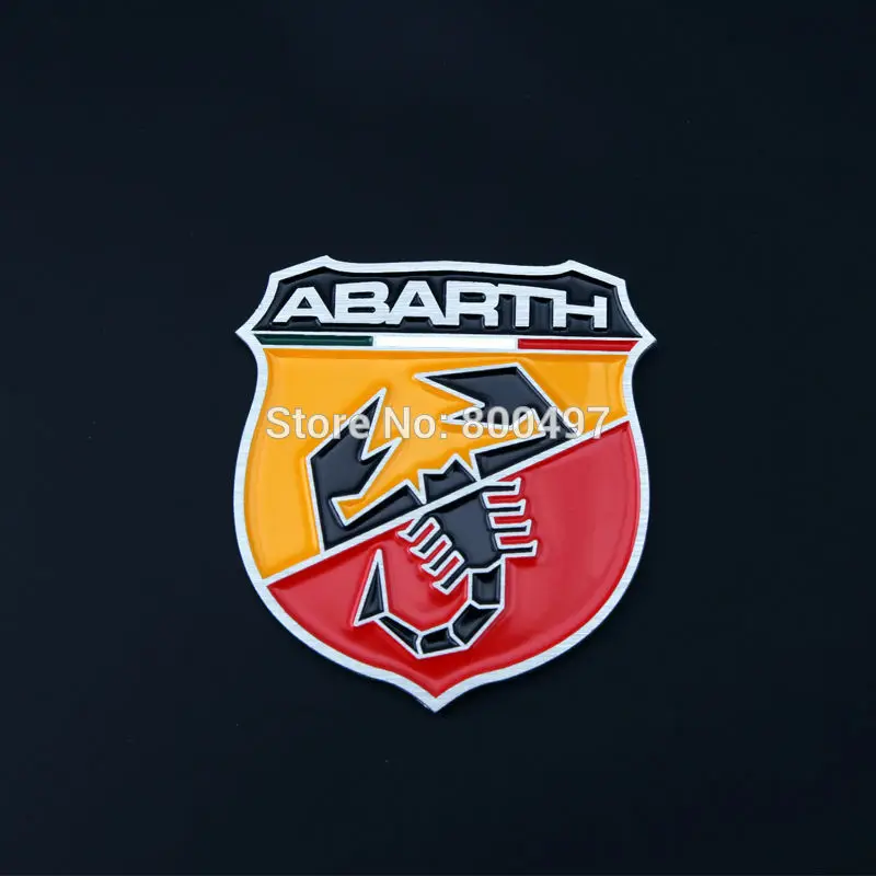 Новейшая модель 3D алюминиевого сплава автомобиля эмблема для Fiat автомобиль Abarth