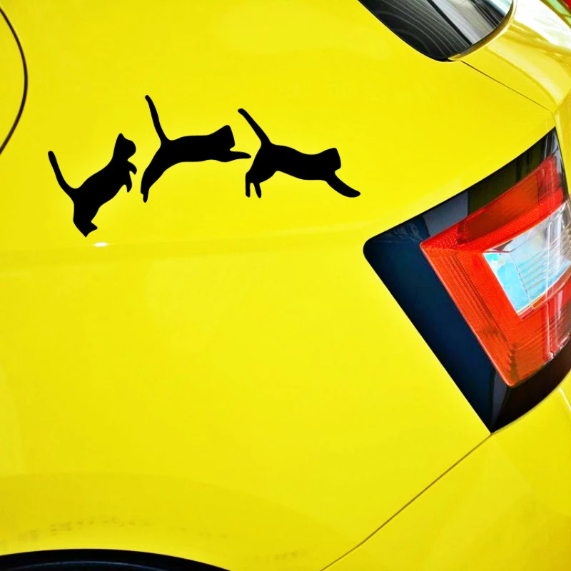 

Автомобильные аксессуары Volkrays, милая экшн-кошка, светоотражающая Автомобильная наклейка, наклейка для мотоцикла, Volkswagen, Polo, Golf, Audi A3, Ford Focus, ...