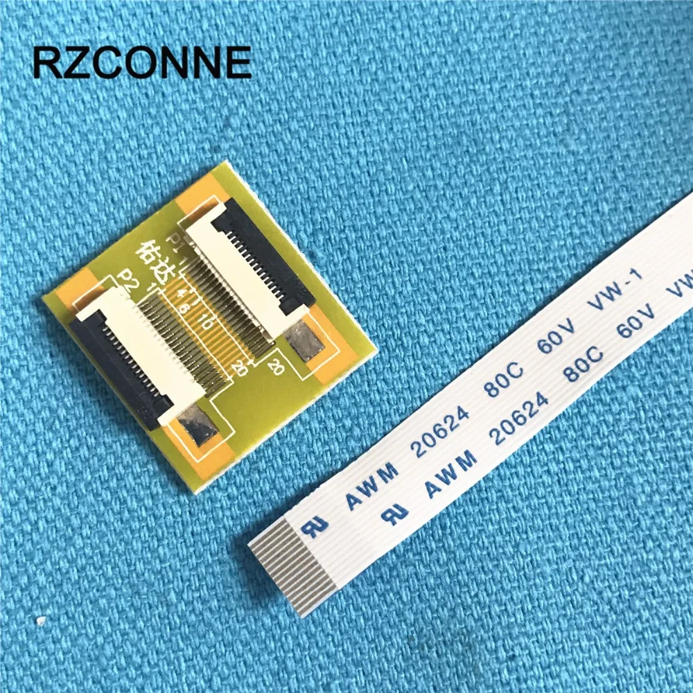 2 комплекта 16Pin FPC разъем 0 5 мм Шаг адаптер с удлинителем плоский кабель FFC