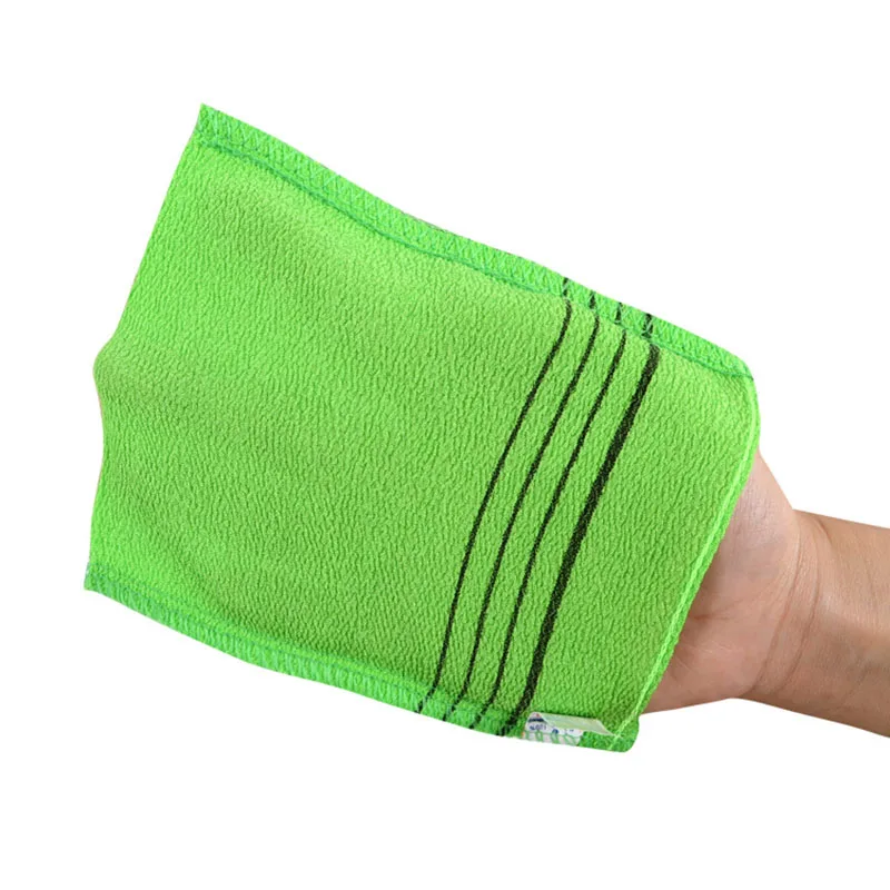 

3 X Korean Exfoliating Bath Washcloth Shower Wash Clothes Dead Skin Towel Green