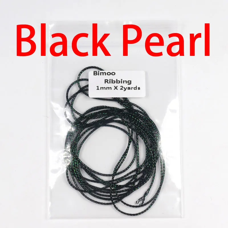 Black Pearl Bimoo 2 ярдов/Упаковка 1 мм мухобойка рибберинг Nymph стример материал тела УФ жемчуг мигалка веревка - Цвет: Black Pearl