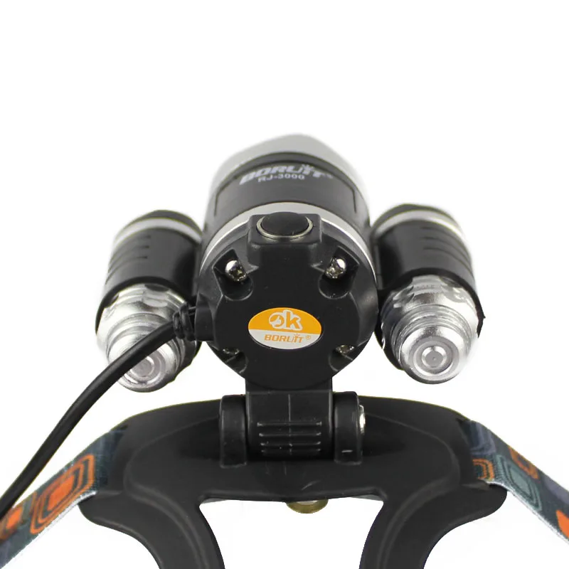 8000LM 3x XM L T6 + 2R5 Красный Белый светодиодный USB Перезаряжаемый 2X18650 налобный фонарь