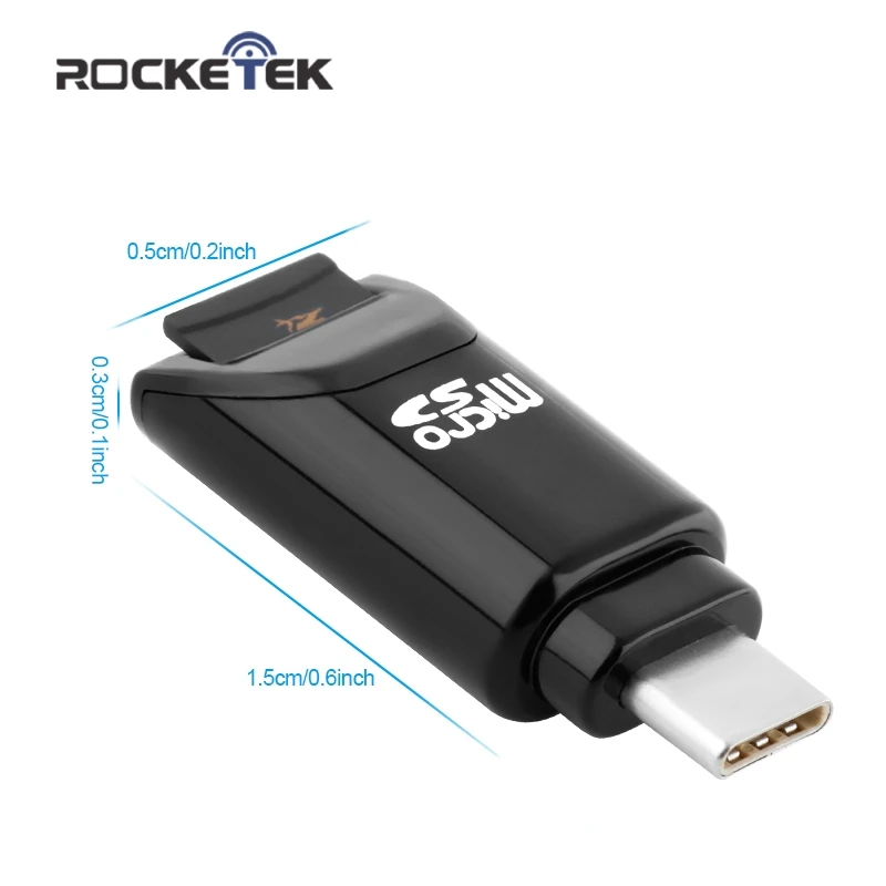 Rocketek Тип c usb 2 0 otg телефон тип-c устройство чтения карт памяти Адаптер для micro SD TF ПК
