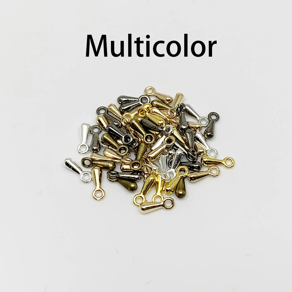 Бусины-Концевики для бижутерии золотистые медные металлические