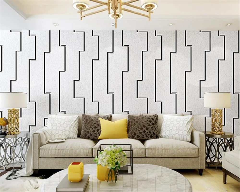 

Beibehang Simple modern suede non-woven wallpaper bedroom 3d living room 3d stereo TV background wall paper 3d wallpaper rolls