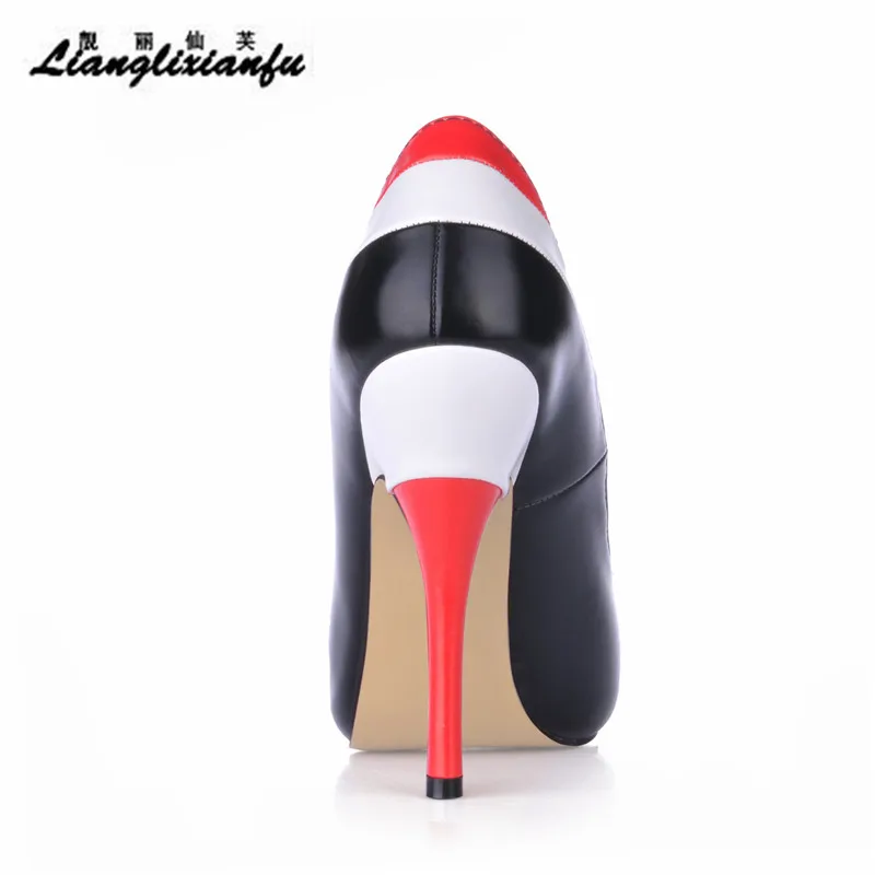 

LLXF female party stilettos 11cm thin heels wedding shoes woman Peep Toe pumps sapato feminino Plus:35-41 42 43 Drop shipping