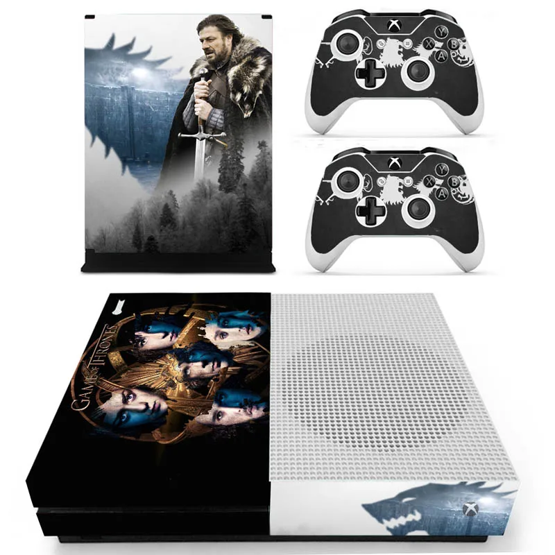Наклейки для игровой наклейки Thronas Vinly Skin консоли XBOX One S с двумя беспроводными