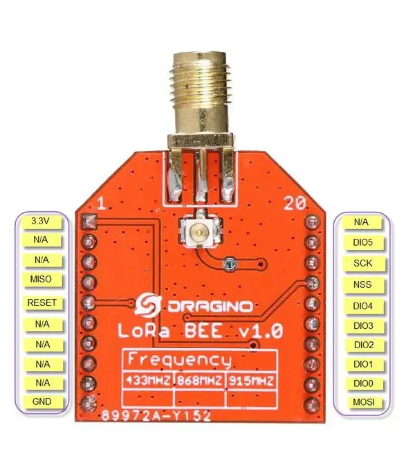 LoRa пчелы модуль 100 мВт 433/868/915 МГц Высокая чувствительность sx1278/sx1276 Lora модуль ультра длинный диапазон RF Беспроводной модуль приемопередатчика