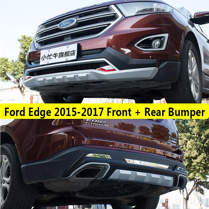Подходит для Ford Edge 2015 2017 Передний + задний бампер диффузор бамперы защита губ
