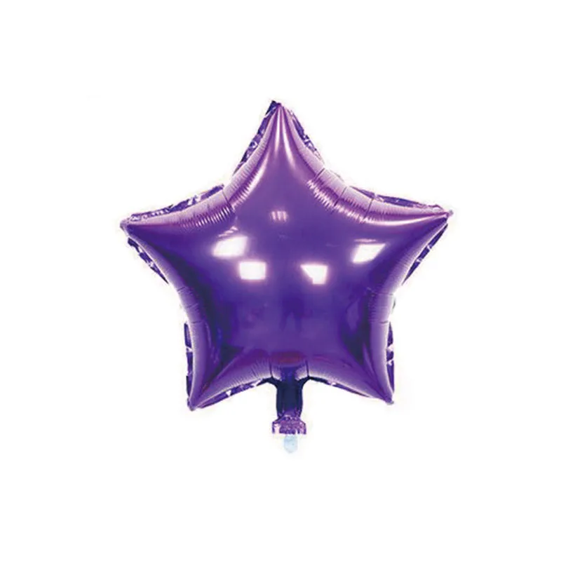 12 шт. 18 дюймов с рисунком пятиконечной шар из фольги в форме звезды BabyShower шарики на день рождения вечерние свадебные украшения поставки детские игрушки подарки - Цвет: 12 pcs star pruple