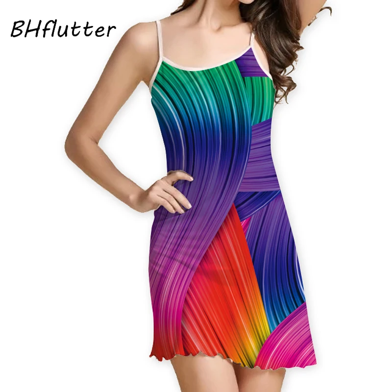 Женское платье без бретелек BHflutter повседневное летнее в стиле бохо облегающее