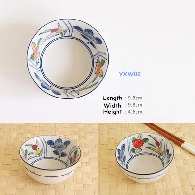 Миска под остеклением ручная роспись специальная форма столовая посуда в