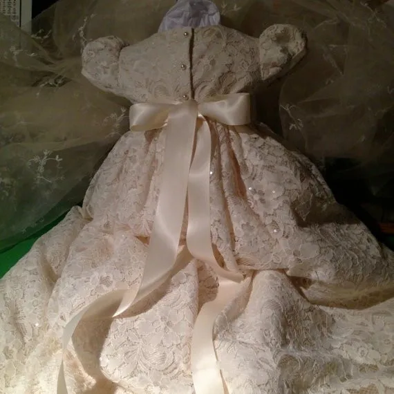 Винтажное платье цвета слоновой кости для маленьких девочек на крестины