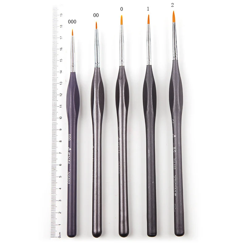 Gray 000-2 7 шт. деталь Краски набор кистей для декорирования миниатюрных акварель акриловые кисти для живописи маслом рисунок лайнер ручка кисть для рисования товары для рукоделия - Цвет: Gray 000-2