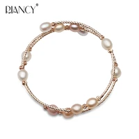 fashion charm double layer bracelet natural freshwater multicolor pearl bracelet pearl jewelry for women wedding gift