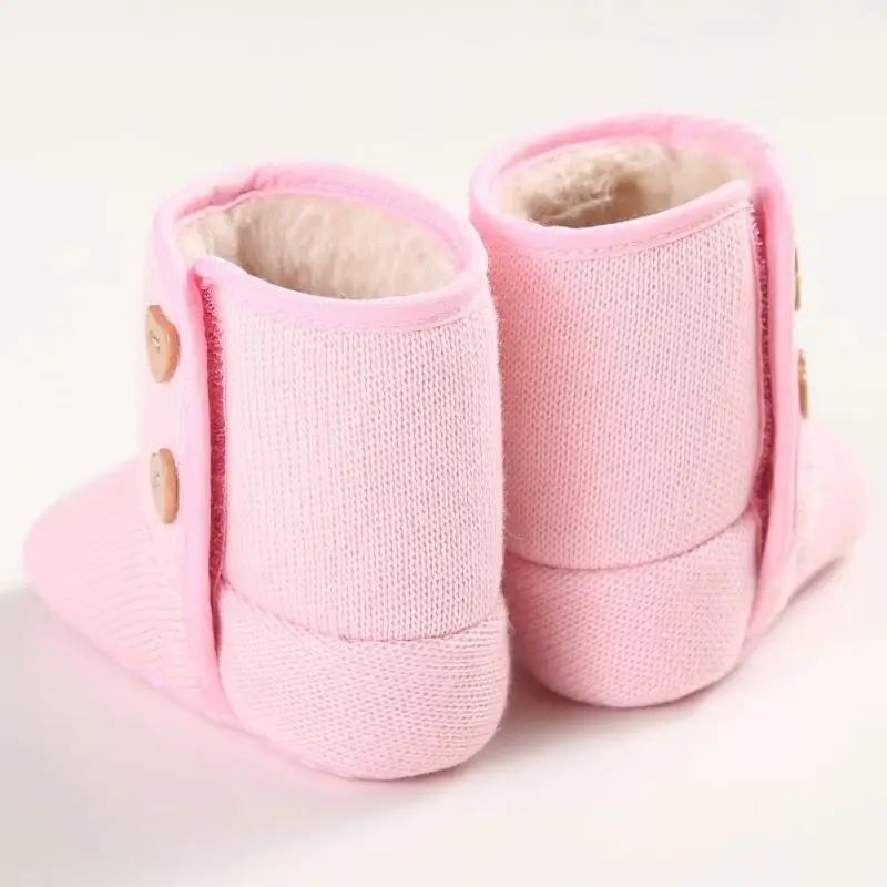 Зимняя теплая детская обувь для маленьких девочек Обувь новорожденных Ботинки