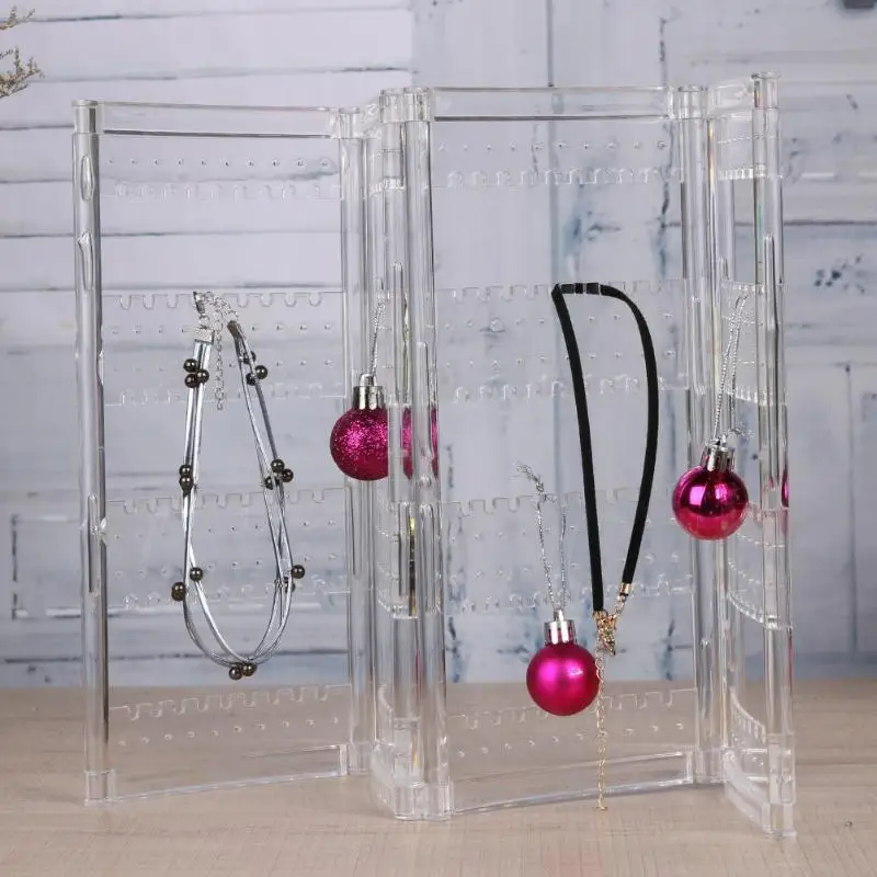 New Top Sale Plastics Earring Storage Doors Design Nice Jewelry Hanging Holder Rack Acrylics Jewelry Display Stand Earrings