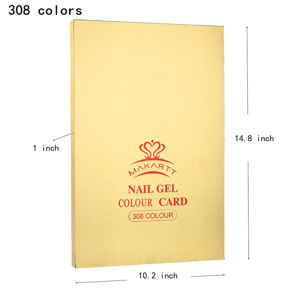 

10 Pcs/ Set Golden 308 Color Gold Nail Polish Color Chart Book Nail Art Equipment Nail Polish Display Chart Nail Tools F0397X