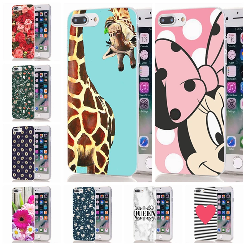 For iPhone 6 7 8 4.7" X Plus plus 5.5" Fashion Cartoon Lovers Mickey Mouse Minnie cover soft TPU case B800 |