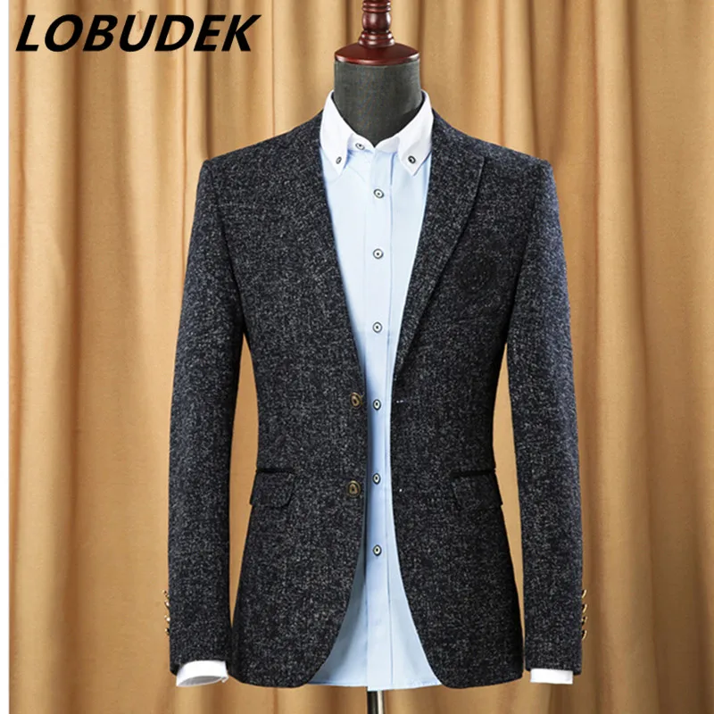 

male jacket coat England style casual outfit fashion slim blazer casual office for business outerwear dinner party outdoors wear