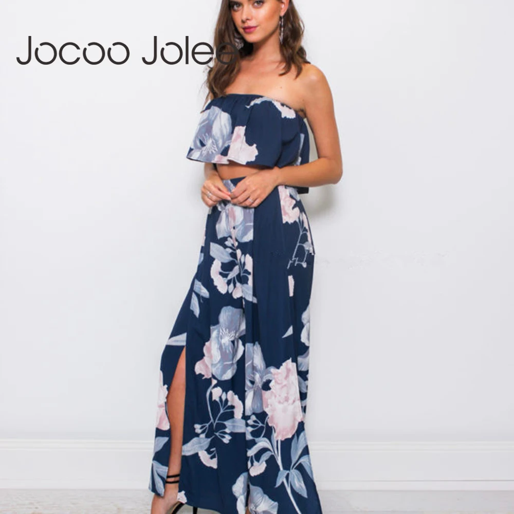 Элегантный комбинезон Jocoo Jolee с цветочным принтом популярный эластичный