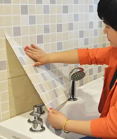 Самоклеящиеся обои для кухни масляная пленка настенные Стикеры ванной комнаты